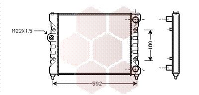 VAN WEZEL Radiaator,mootorijahutus 49002024